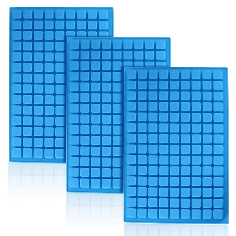 Palksky Silicone Molds for Candy Chocolate Gummy baking, (3 PCS) 126 Cavity Mini Square mold for Ice Cube Pralines Caramels - Image 1